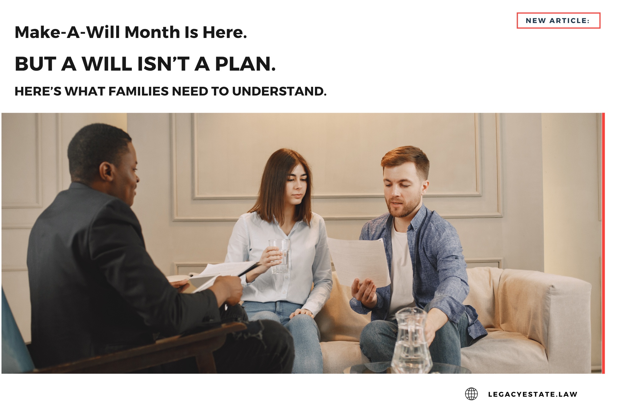 A couple discussing their estate plan with an advisor